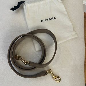 Leather strap with gold hardware